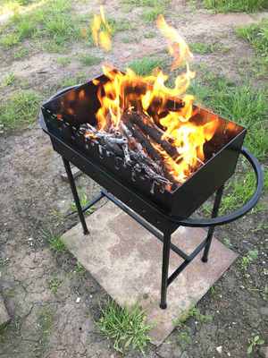 Мангал із ручками на знімних ніжках № 25