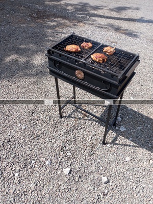 Мангал з розбірними ніжками  на 8 шампурів "Квітка   № 45